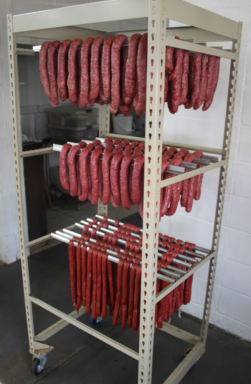 Wilhauk Sausages on the rack